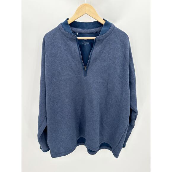 Adidas Navy Blue Adi-Club Quarter Zip Golf Sweatshirt Pullover Mens Size 2XL - Picture 1 of 9
